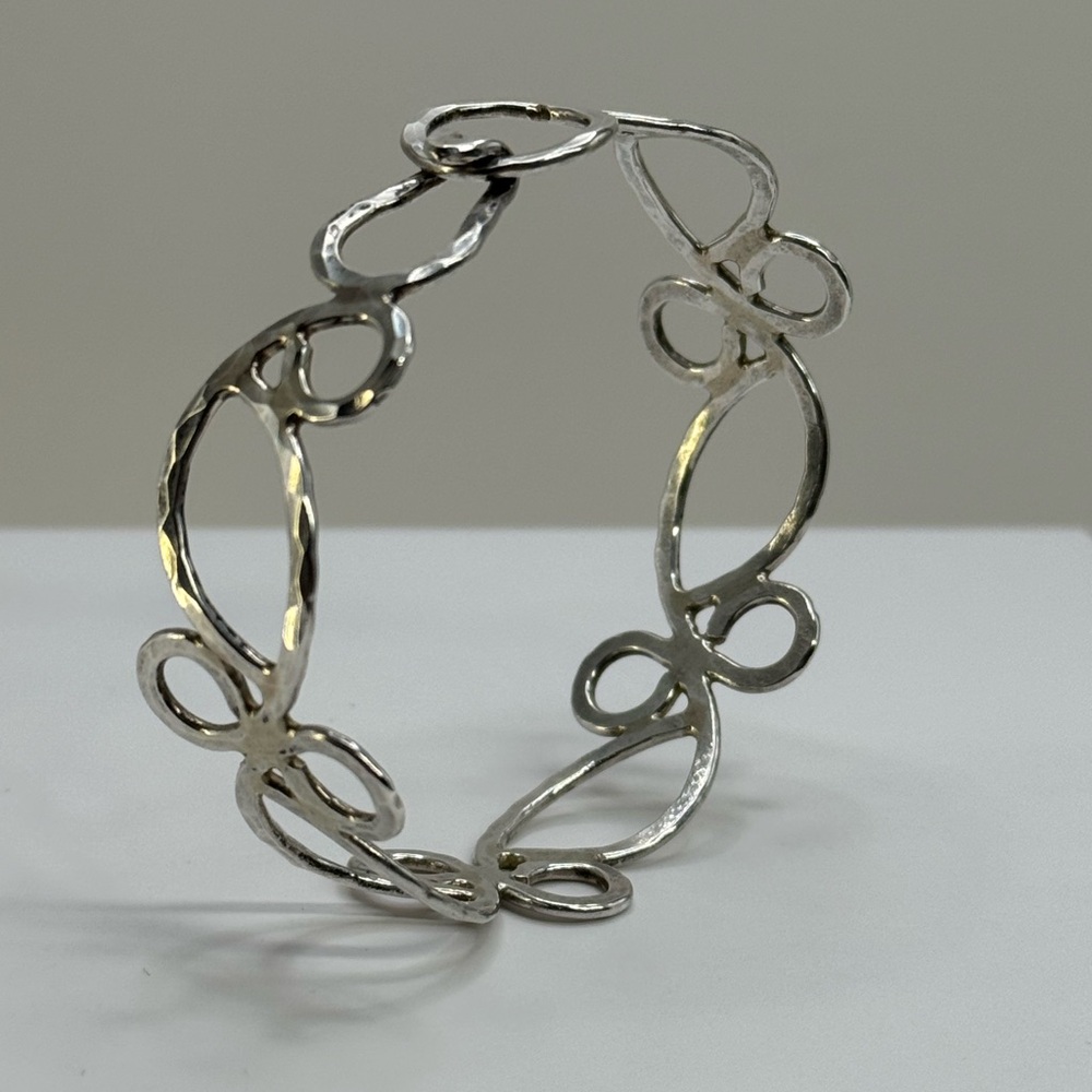 925 Silver scroll bangle - Picture 10 of 13